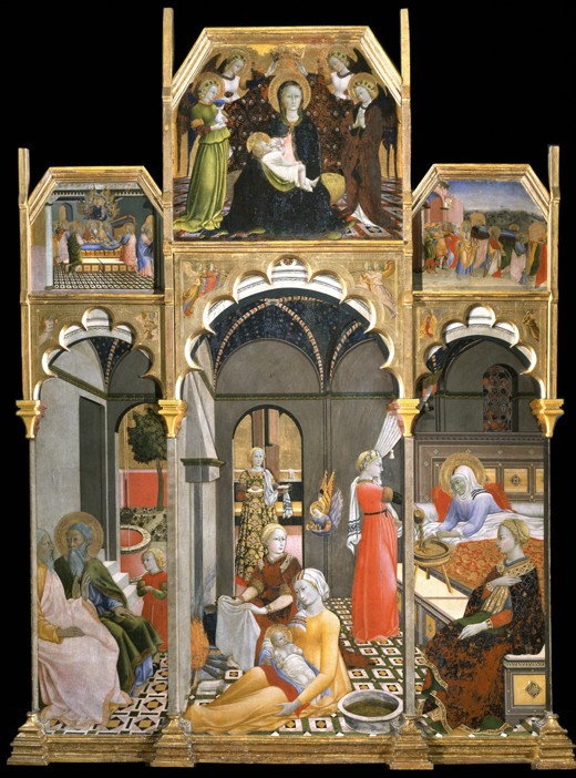 The Birth of the Virgin (Scenes from the Life of the Virgin) od Sano di Pietro