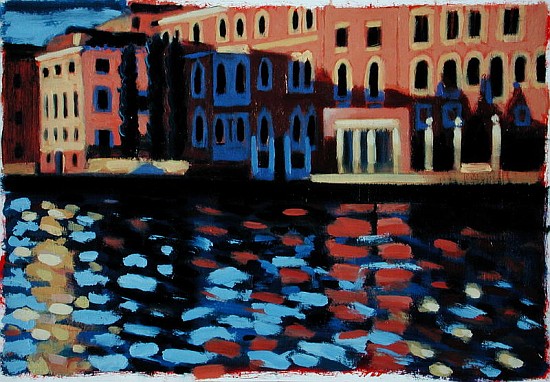 Winter Morning, Grand Canal (oil on card)  od Sara  Hayward