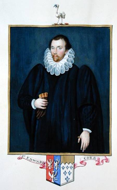 Portrait of Edward Coke (1552-1634) from 'Memoirs of the Court of Queen Elizabeth' od Sarah Countess of Essex