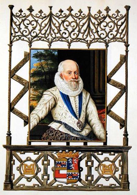 Portrait of Edward Somerset (1553-1628) 4th Earl of Worcester from 'Memoirs of the Court of Queen El od Sarah Countess of Essex