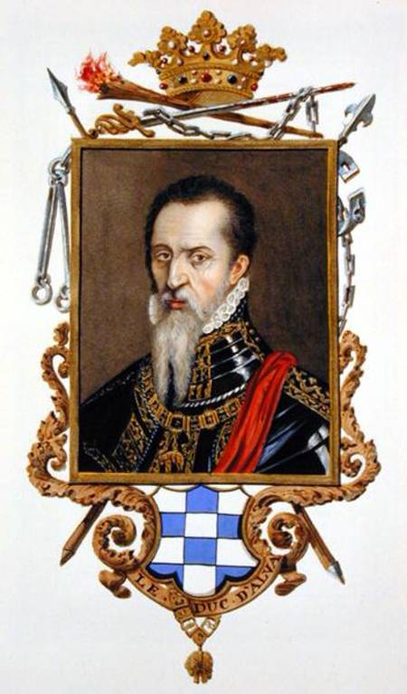 Portrait of Ferdinand Alvarez de Toledo Duke of Alva from 'Memoirs of the Court of Queen Elizabeth' od Sarah Countess of Essex