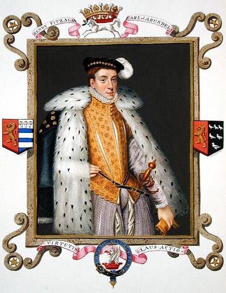 Portrait of Henry Fitzalan (c.1511-80) 12th Earl of Arundel from 'Memoirs of the Court of Queen Eliz od Sarah Countess of Essex