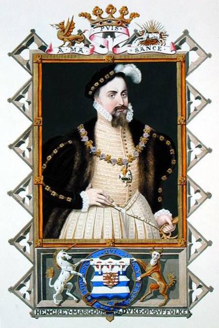 Portrait of Henry Grey (d.1554) Duke of Suffolk from 'Memoirs of the Court of Queen Elizabeth' od Sarah Countess of Essex