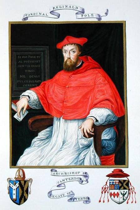 Portrait of Reginald Pole (1500-58) Archbishop of Canterbury and Legate of Viterbo from 'Memoirs fro od Sarah Countess of Essex