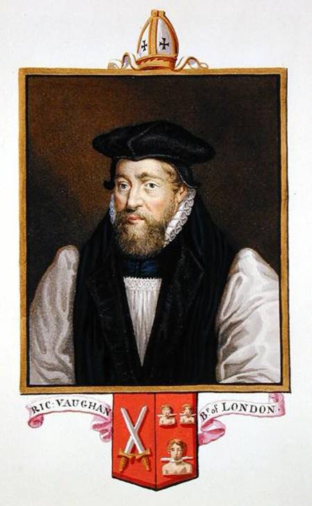 Portrait of Richard Vaughan (c.1550-1607) Bishop of London from 'Memoirs of the Court of Queen Eliza od Sarah Countess of Essex