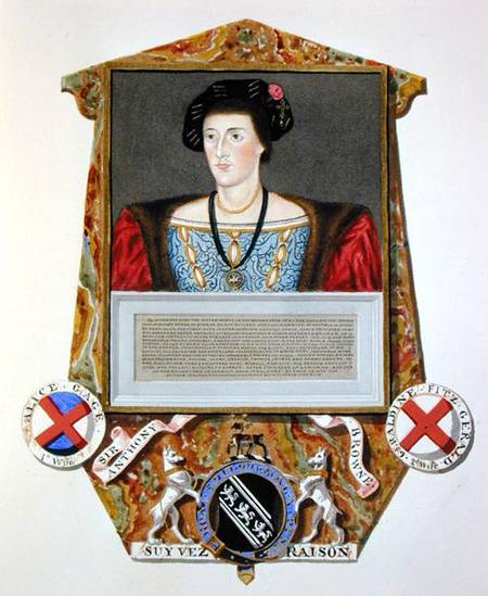 Portrait of Sir Anthony Browne (1500-48) from 'Memoirs of the Court of Queen Elizabeth' od Sarah Countess of Essex