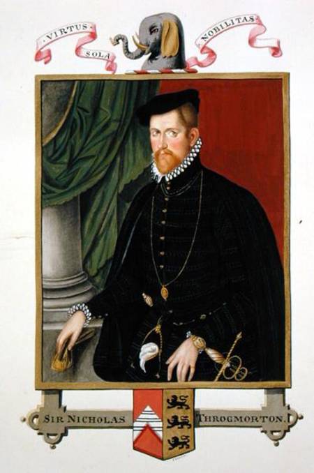 Portrait of Sir Nicholas Throckmorton (1515-71) from 'Memoirs of the Court of Queen Elizabeth' od Sarah Countess of Essex