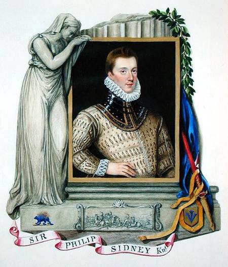 Portrait of Sir Philip Sidney (1554-86) from 'Memoirs of the Court of Queen Elizabeth' od Sarah Countess of Essex