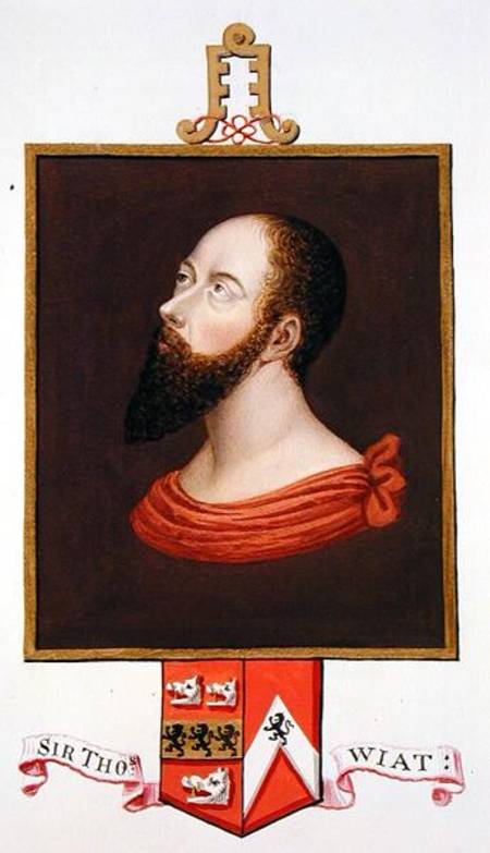 Portrait of Sir Thomas Wyatt the Elder (c.1503-d.1542) from 'Memoirs of the Court of Queen Elizabeth od Sarah Countess of Essex