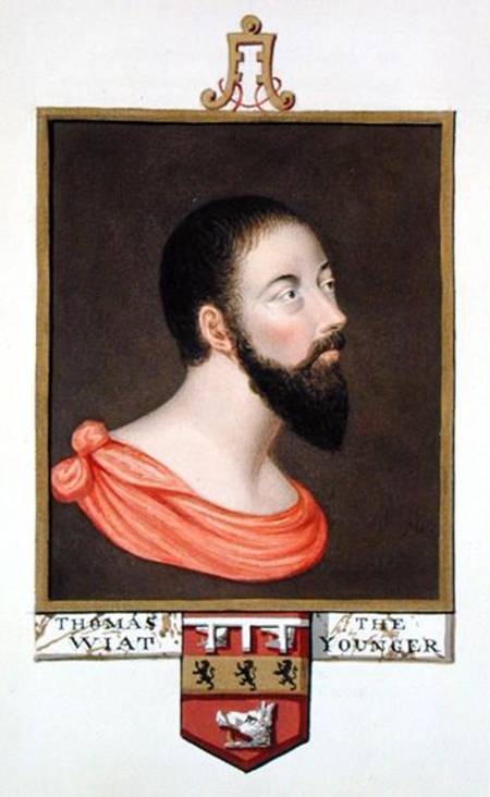 Portrait of Sir Thomas Wyatt the Younger (c.1521-54) from 'Memoirs of the Court of Queen Elizabeth' od Sarah Countess of Essex