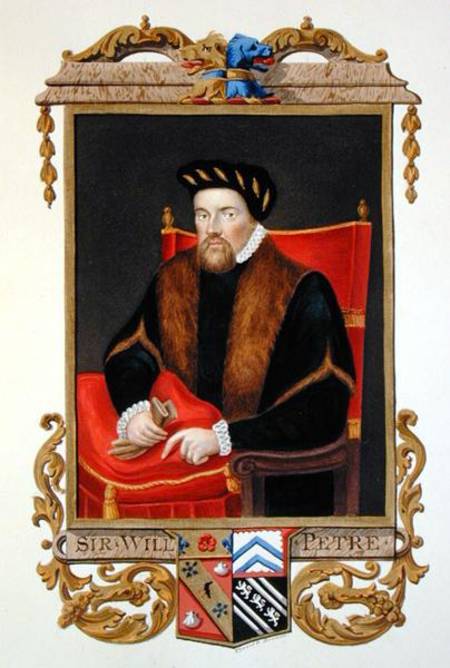 Portrait of Sir William Petre (c.1505-72) from 'Memoirs of the Court of Queen Elizabeth' after the p od Sarah Countess of Essex