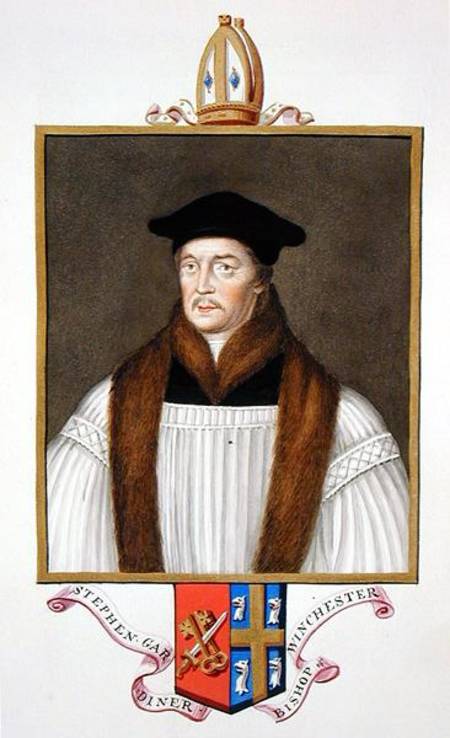 Portrait of Stephen Gardiner (c.1483-1555) Bishop of Winchester from 'Memoirs of the Court of Queen od Sarah Countess of Essex