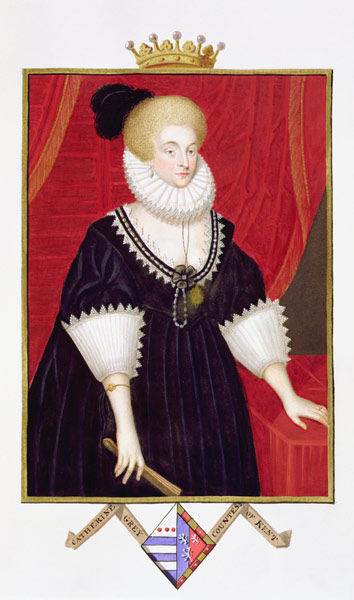 Portrait of Lady Catherine Grey (c.1538-1668) Countess of Kent from 'Memoirs of the Court of Queen E od Sarah Countess of Essex
