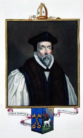 Portrait of John Hooper (d.1555) Bishop of Gloucester from 'Memoirs of the Court of Queen Elizabeth'