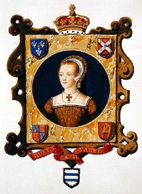Portrait of Katherine Parr (1512-48) 6th Queen of Henry VIII as a Young Woman from 'Memoirs of the C