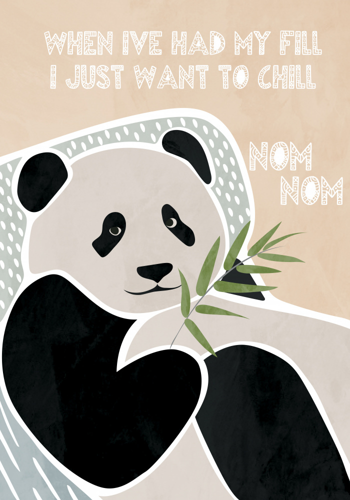 Childrens panda typography od Sarah Manovski