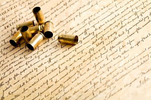 bullet casings on bill of rights od Sascha Burkard