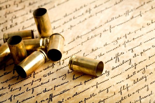 bullet casings on bill of rights od Sascha Burkard