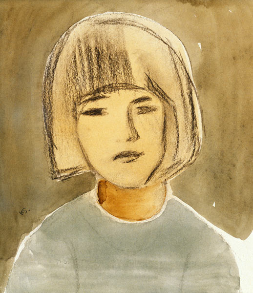 Portrait eines Mädchen. od Helene Sofia Schjerfbeck
