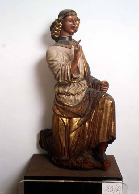 Figure of the angel Gabriel from an Annunciation, Italian od School of Abruzzi