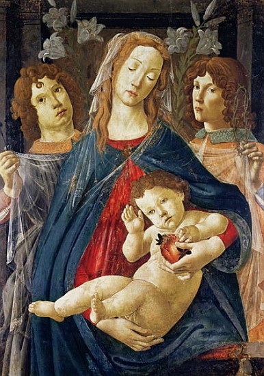 Virgin of the Pomegranate od (school of) Sandro Botticelli