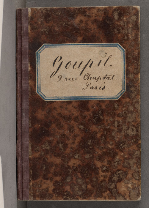 Verzeichnis der Werke für Goupil & Cie, Paris od Schreyer Adolf