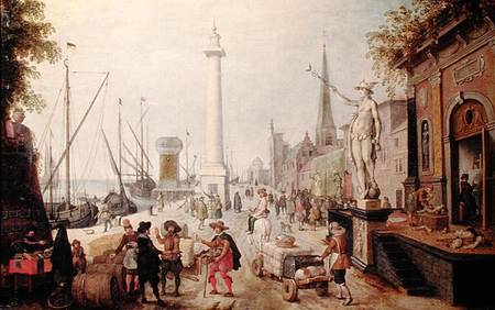 The Ancient Port of Antwerp od Sebastian Vrancx