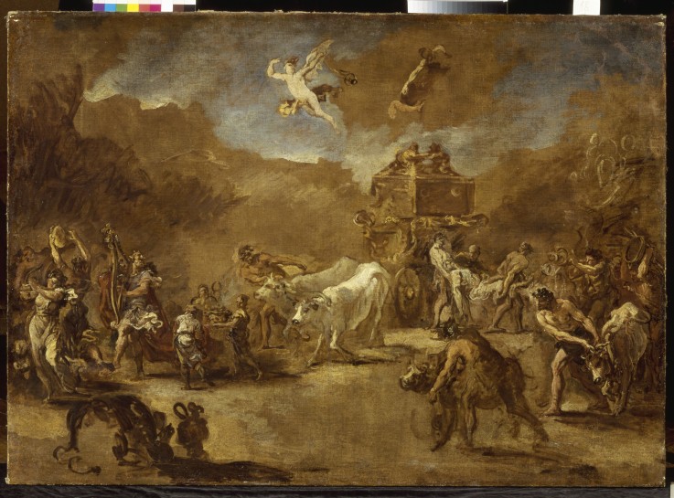 King David bearing the Ark of the Covenant into Jerusalem od Sebastiano Ricci