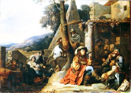 Bohemians and Soldiers at Rest od Sébastien Bourdon