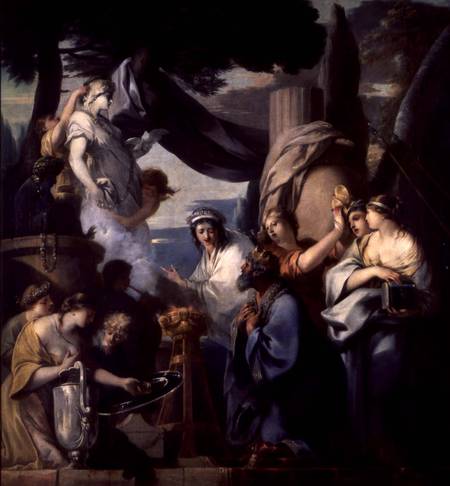 Solomon making a sacrifice to the idols od Sébastien Bourdon