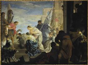 The meeting of Antonius and Cleopatra