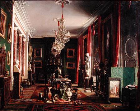 Interior of the Office of Alfred Emilien (1811-92) Count of Nieuwerkerke, Director General of the Im od Sebastien-Charles Giraud