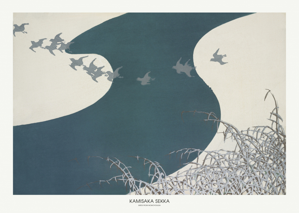 Birds From Momoyogusa od Kamisaka Sekka