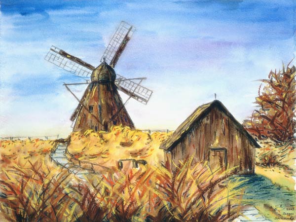 Windmühle in Skagen - Dänemark od Eva Seltmann-Reinig