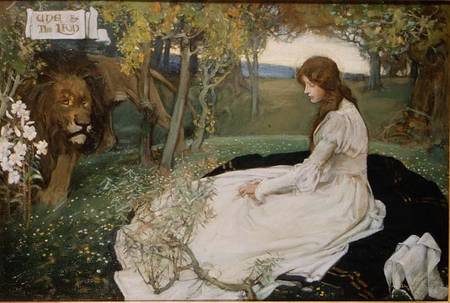 Una and the Lion od Septimus Edwin Scott