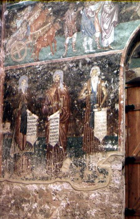 Detail from the Dormition of the Virgin od Serbian School