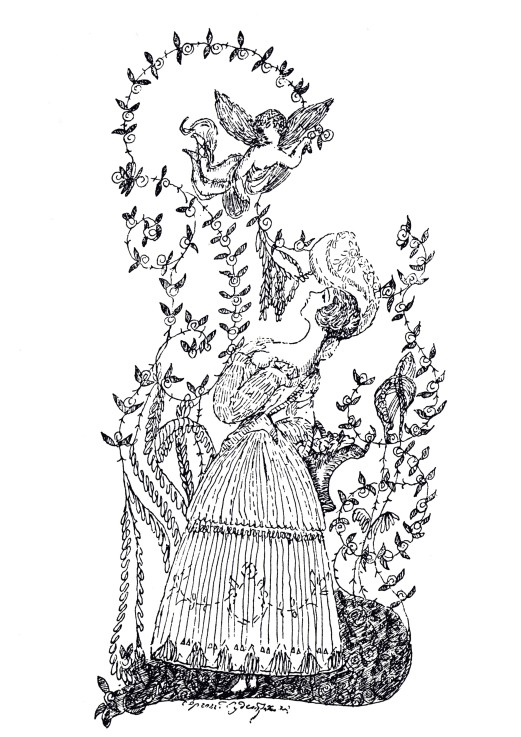 Illustration to essay "The Blue Rose" by S. Makovsky od Sergei Jurijewitsch Sudeikin