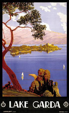 Vintage Poster for Lake Garda, Italy