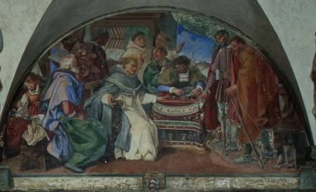 St. Antoninus Drives Away Two False Beggars, lunette od Sigismondo Coccapani