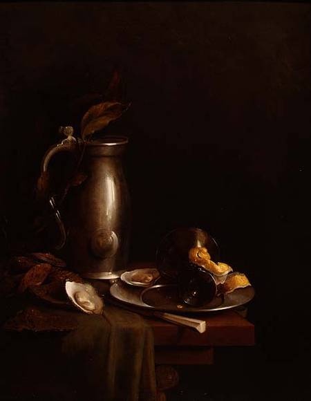 A pewter jug and plate od Simon Luttichuijs