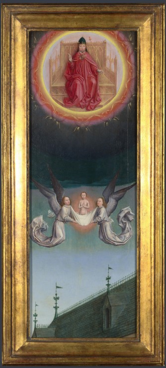 The Soul of Saint Bertin carried up to God (from the St Bertin Altarpiece) od Simon Marmion