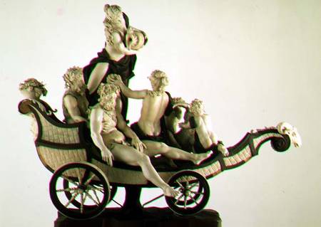 Chariot with Silenus, ivory sculpture, Munich od Simon Troger