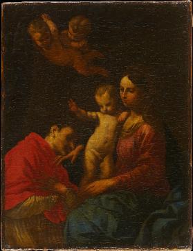 Madonna and Child, worshipped by St Carlo Borromeo