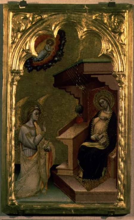 The Annunciation (tempera & gold on panel) od Simone de Crocefissi