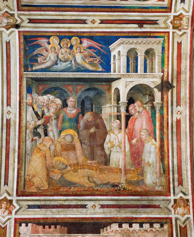 The Death of St. Martin, from the Life of St. Martin od Simone Martini
