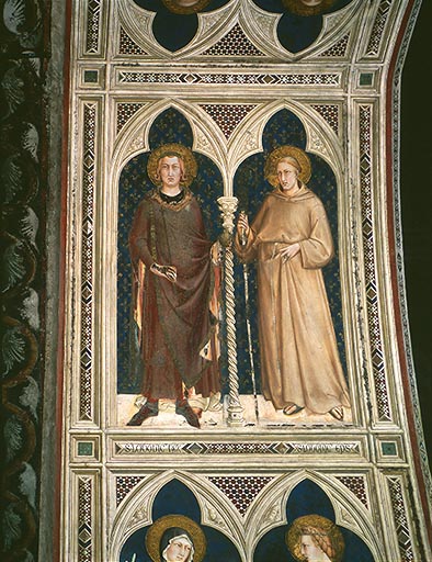 Die Heiligen Ludwig IX. und Ludwig von Toulouse od Simone Martini