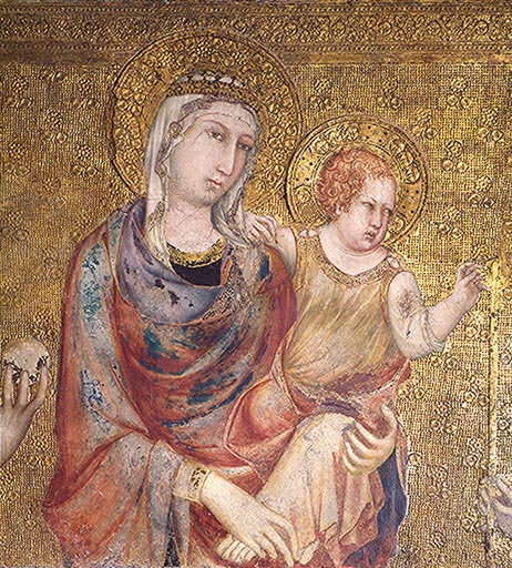 Madonna mit Kind und zwei Heiligen (aus dem Hause Anjou?) od Simone Martini