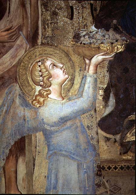 Maesta: Angel Offering Flowers to the Virgin od Simone Martini