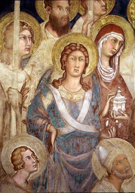 Maesta, detail of St. Michael od Simone Martini