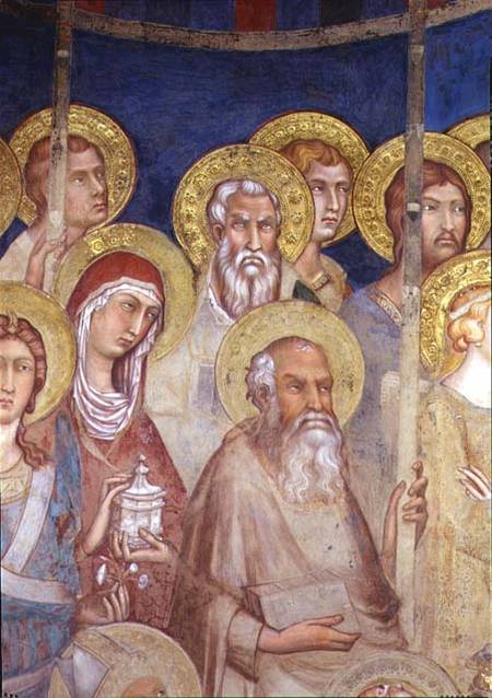 Maesta, detail of saints od Simone Martini
